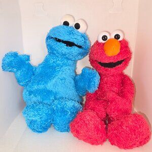 Elmo and Cookie Monster Plush Cute Soft Clean Cute Toy